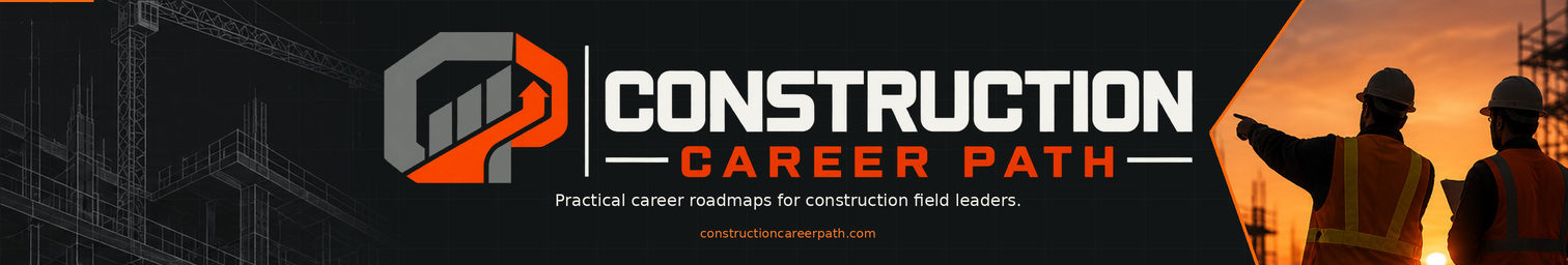 Construction Career Path banner with a construction team at sunset
